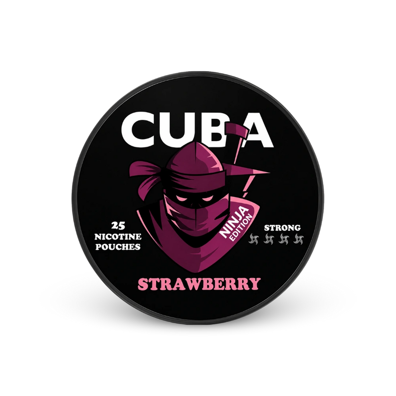 CUBA Ninja Strawberry Strong – cutie de pungi de nicotină