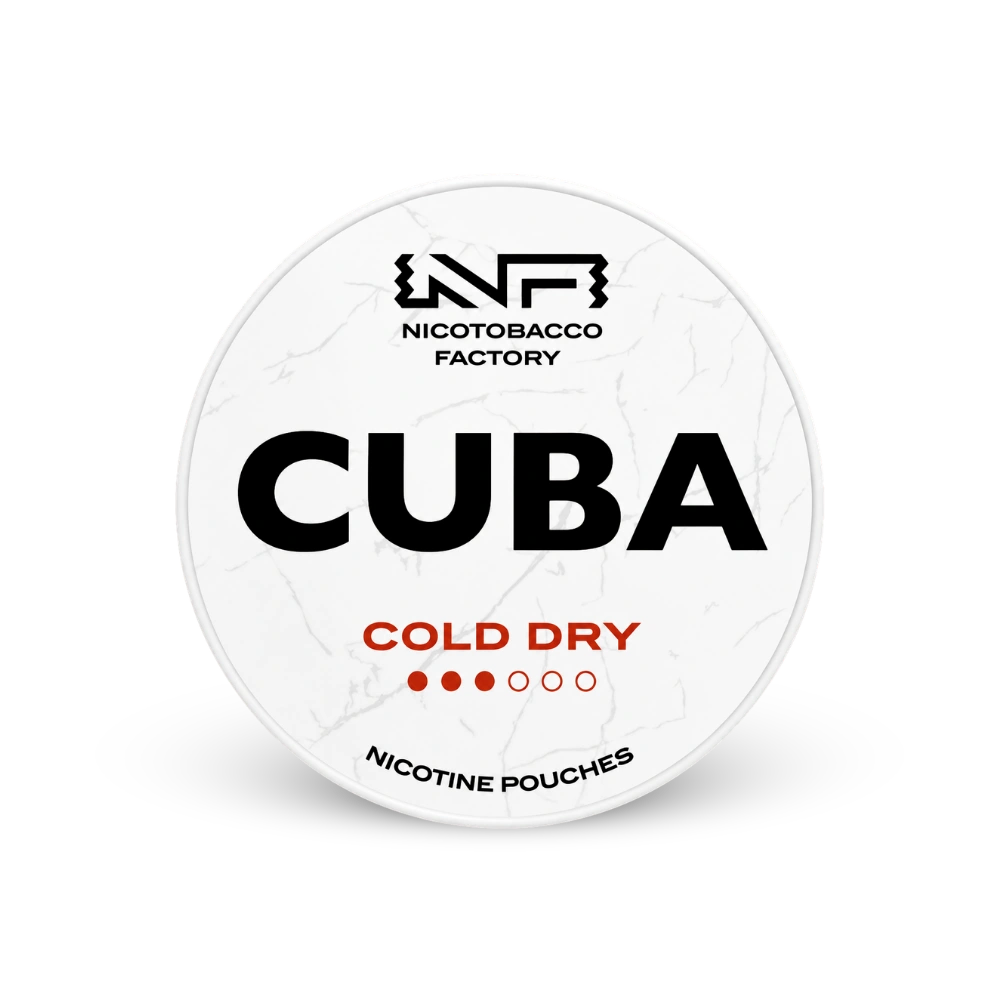 CUBA White Cold Dry – cutie de pliculețe cu nicotină