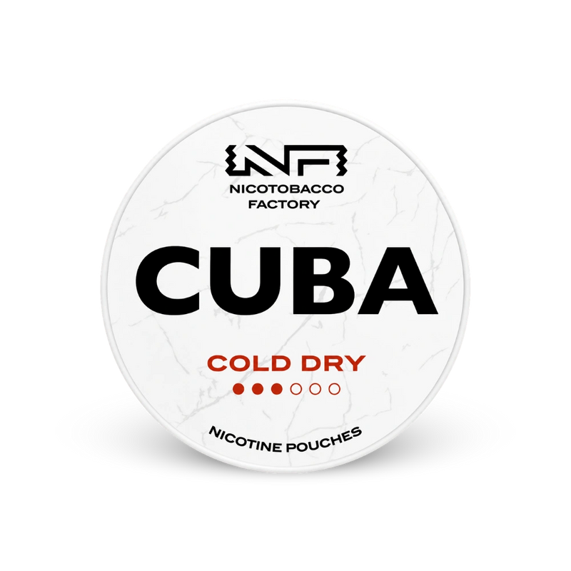 CUBA White Cold Dry – cutie de pliculețe cu nicotină