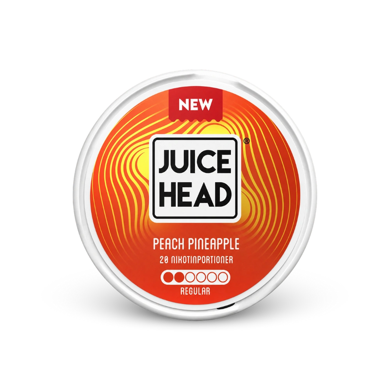 Juice Head Peach Pineapple Regular – cutie de plicuri de nicotină