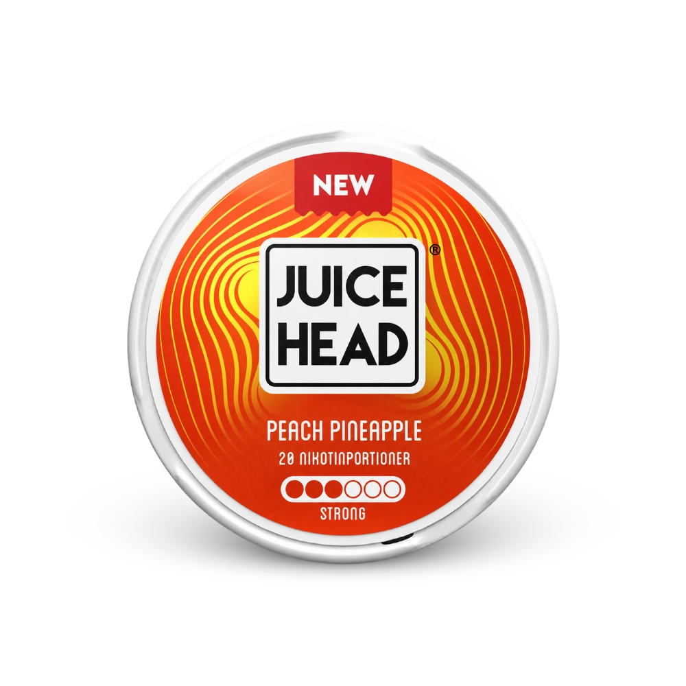 Juice Head Peach Pineapple Strong – cutie de saci de nicotină