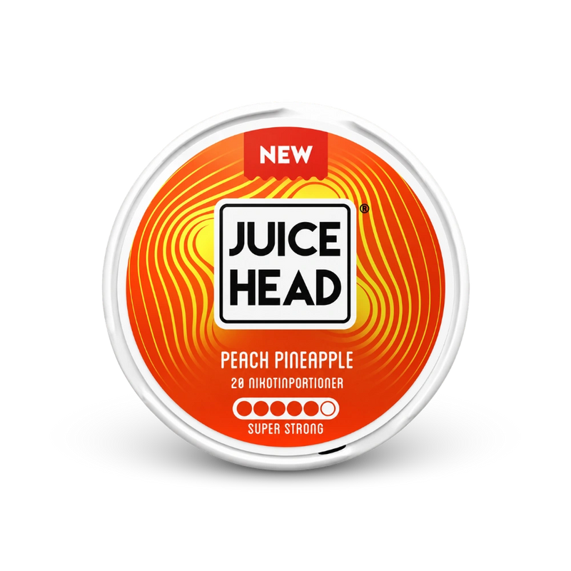 Juice Head Peach Pineapple Super Strong – cutie de pungute de nicotină