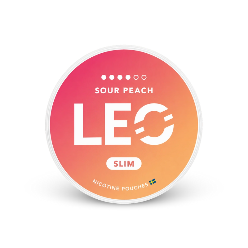LEO Sour Peach Strong – cutie de pungi de nicotină