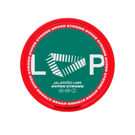 Loop Jalapeno Lime Hyper Strong Nicotine Pouches Doză cu capac roșu și design verde