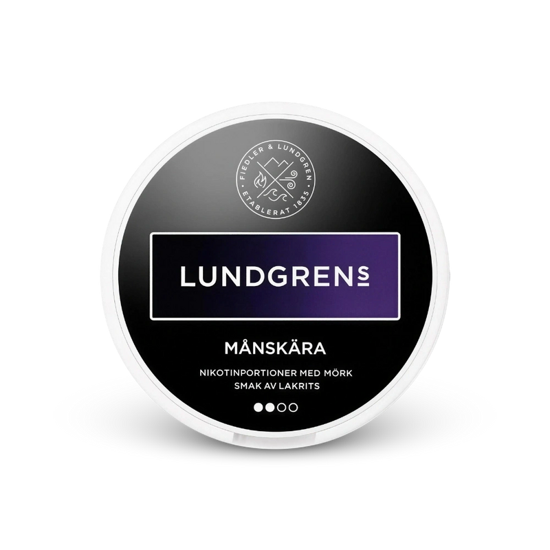 Lundgrens Månskära – cutie de pungute de nicotină