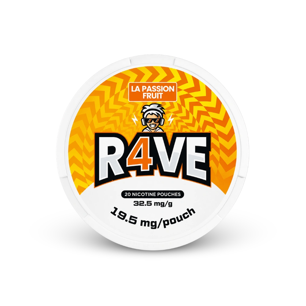 RAVE La Passion Fruit 32.5mg – cutie de pungute de nicotină