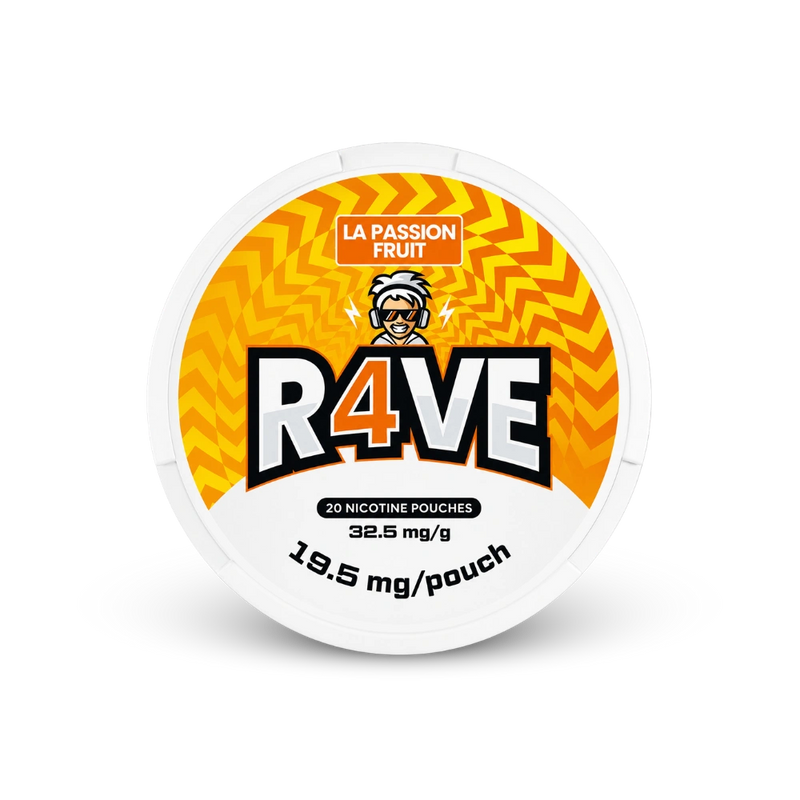 RAVE La Passion Fruit 32.5mg – cutie de pungute de nicotină