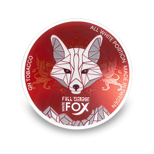 Pungute de Nicotina White Fox Full Charge cu Design de Vulpe, Aroma de Menta, Putere Puternica, Format Alb Total