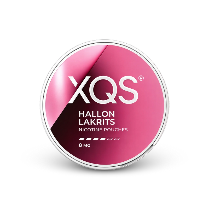 XQS Hallon Lakrits Slim Strong – cutie de plicuri cu nicotină