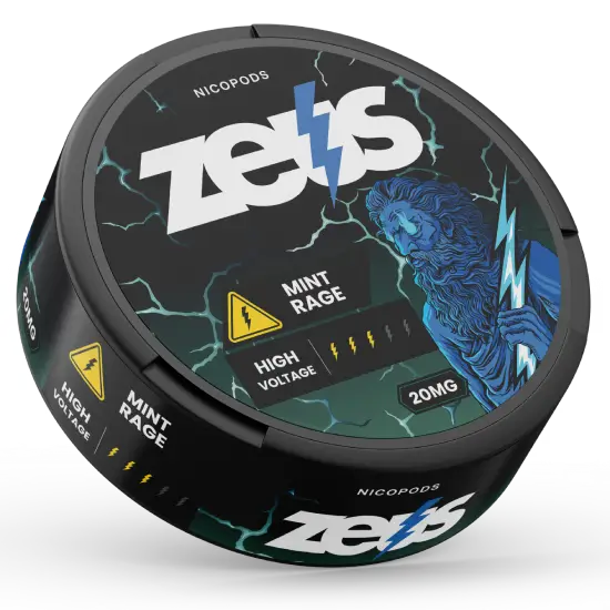 Zeus Mint Rage Strong Dose Verso – Aroma de mentă, Putere, 20 Pliculețe/Cutie