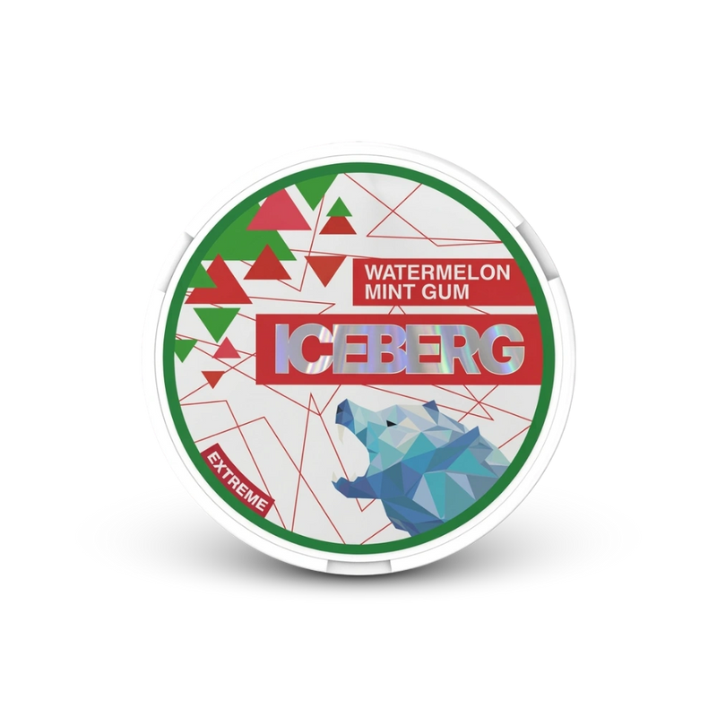 Iceberg Watermelon Mint Gum – cutie de pliculețe cu nicotină