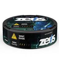 Zeus Mint Rage Strong Vizualizare produs – Aroma de mentă, Puternic, 20 plicuri/cutie