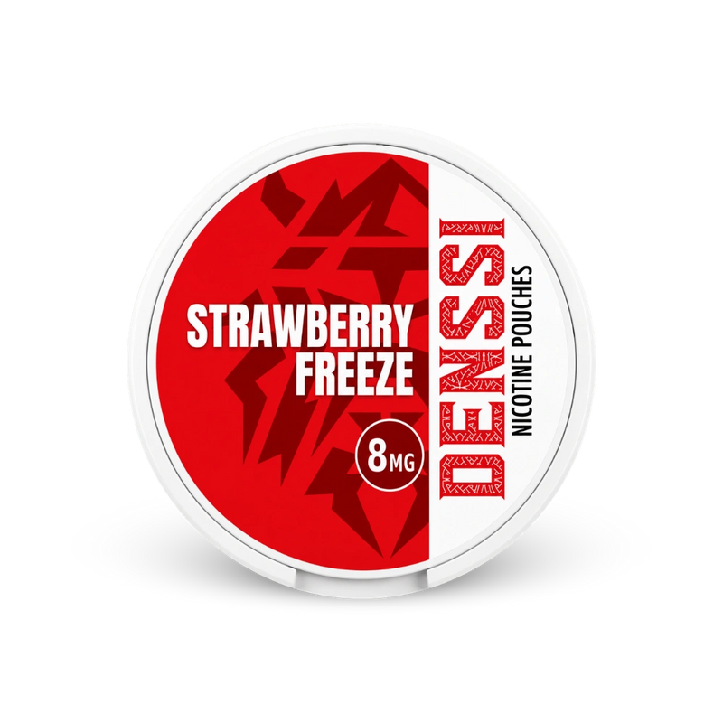 Denssi Strawberry Freeze 8mg – cutie de pungi de nicotină