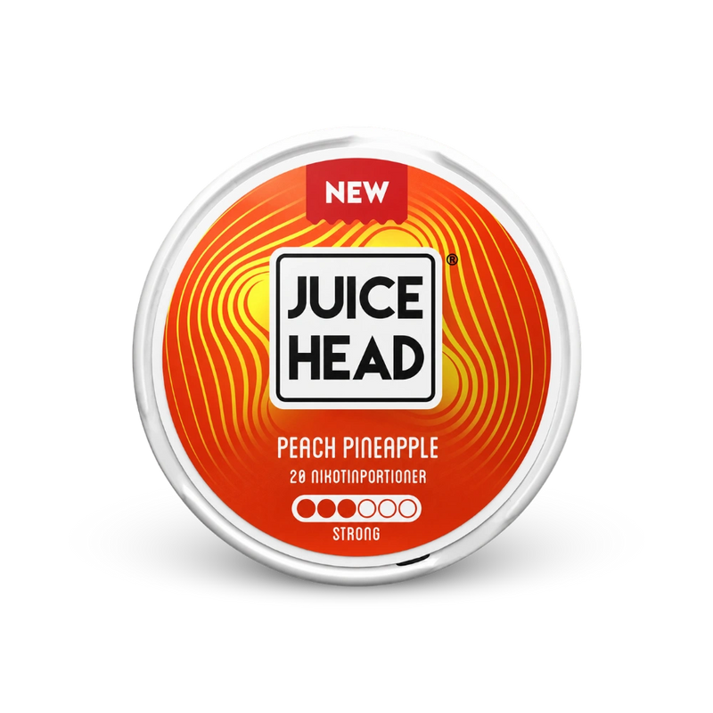 Juice Head Peach Pineapple Strong – cutie de saci de nicotină