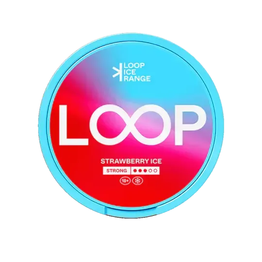 Loop Strawberry Ice Nicotine Pouches Dose, Strong 11mg, Slim Format cu gust de căpșuni și gheață