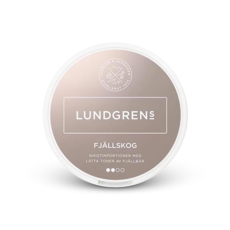 Lundgrens Fjällskog – cutie de pungi de nicotină