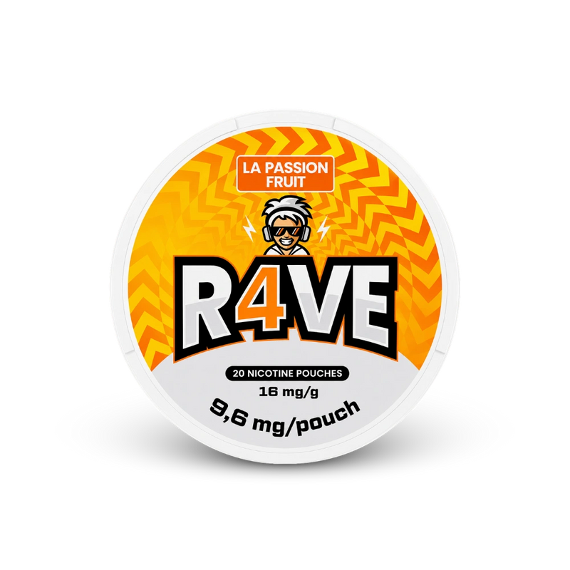 RAVE La Passion Fruit 16mg – cutie de pungite de nicotină