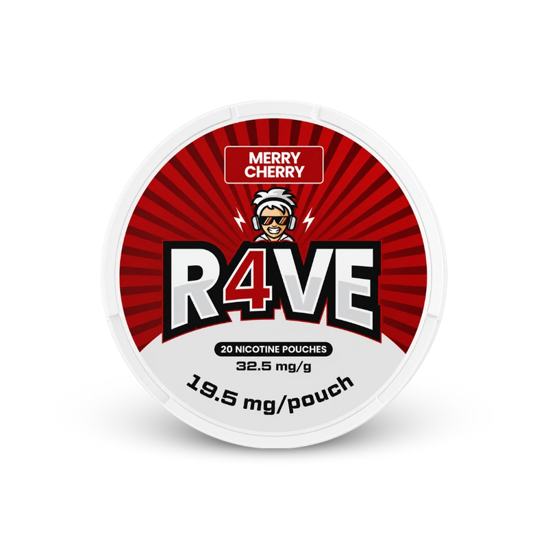 RAVE Merry Cherry 32.5mg – cutie de pungite de nicotină