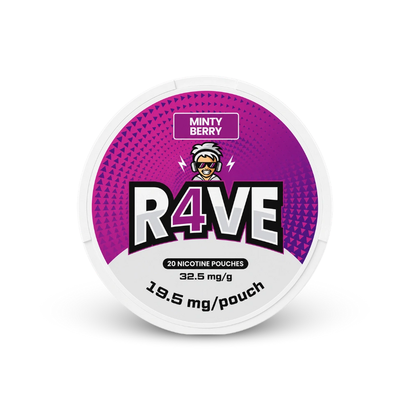 RAVE Minty Berry 32.5mg – cutie de pliculețe cu nicotină