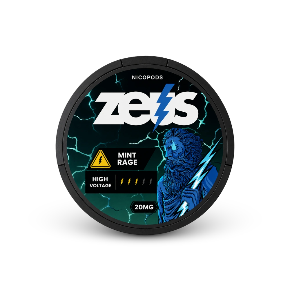Zeus Mint Rage Strong – Aroma de Mentă, Intens, 20 Plicuri/Cutie